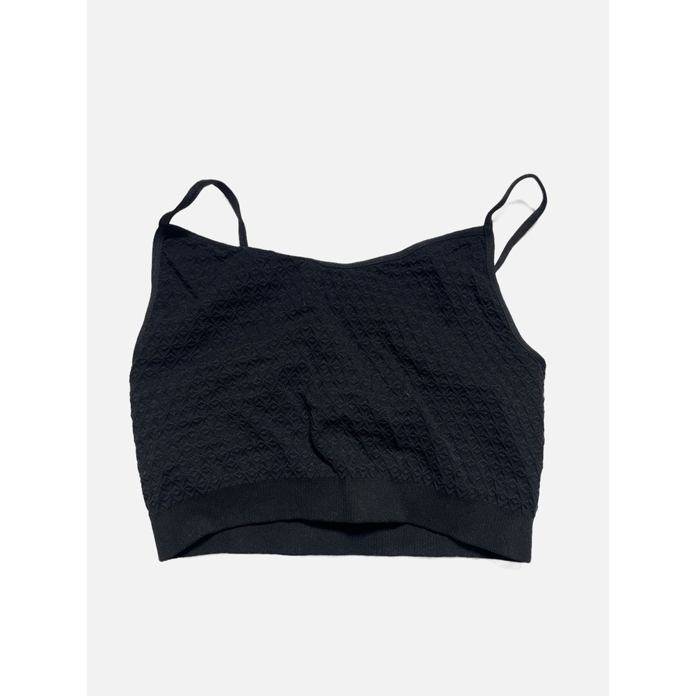 Nikibiki Camisole Top Womens O/S Black Diamond Textured Seamless NS Bralette